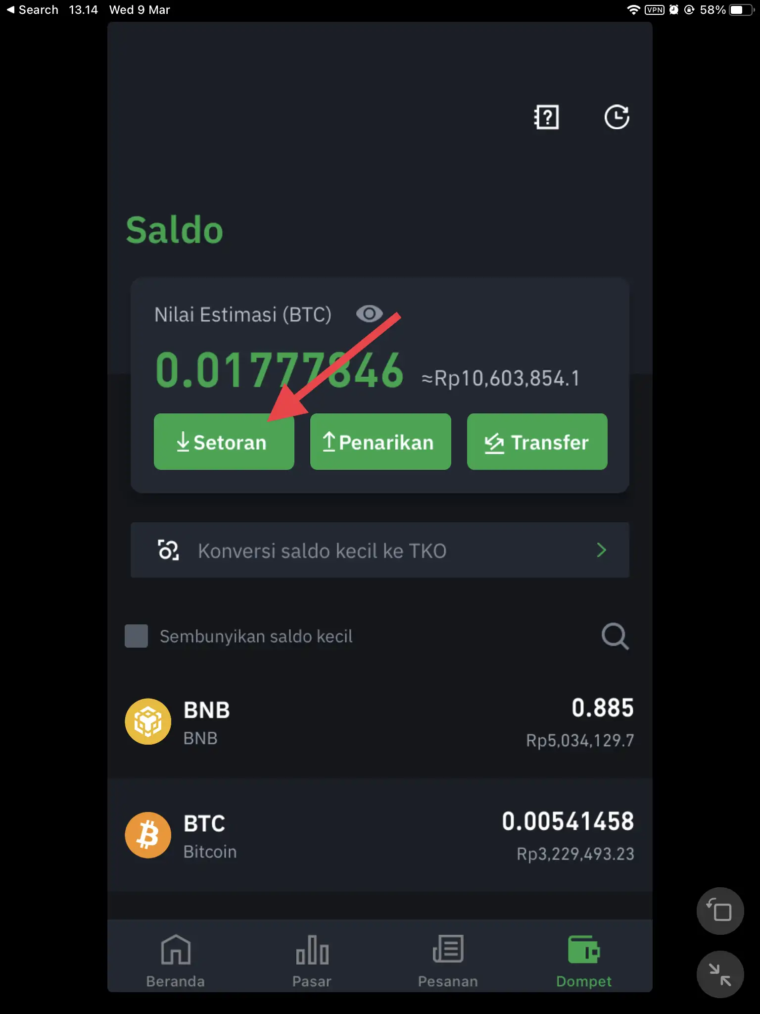 Cara Mengirim Cryptocurrency dari Trust Wallet ke Tokocrypto by Androbuntu 2