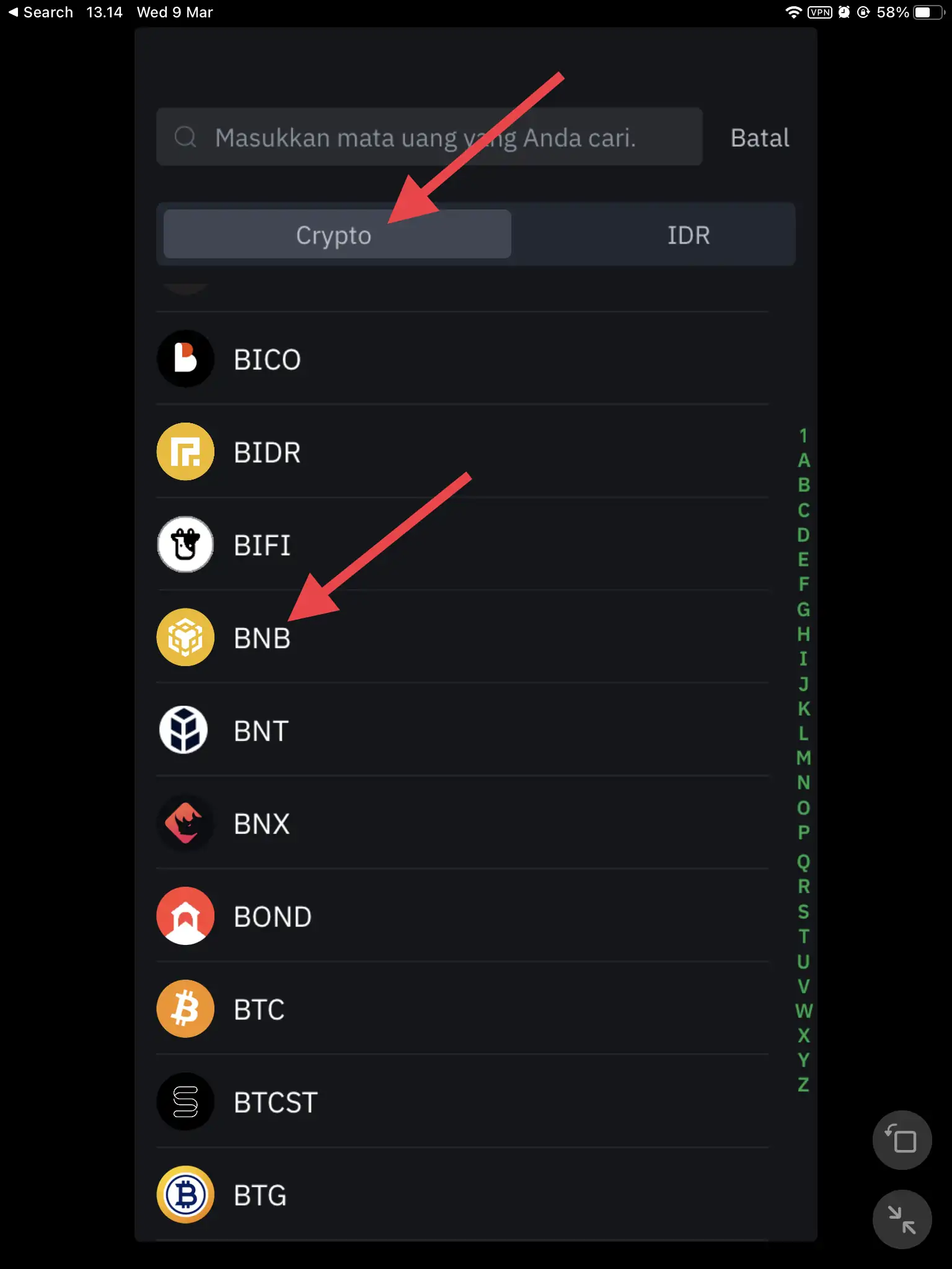 Cara Mengirim Cryptocurrency dari Trust Wallet ke Tokocrypto by Androbuntu 3