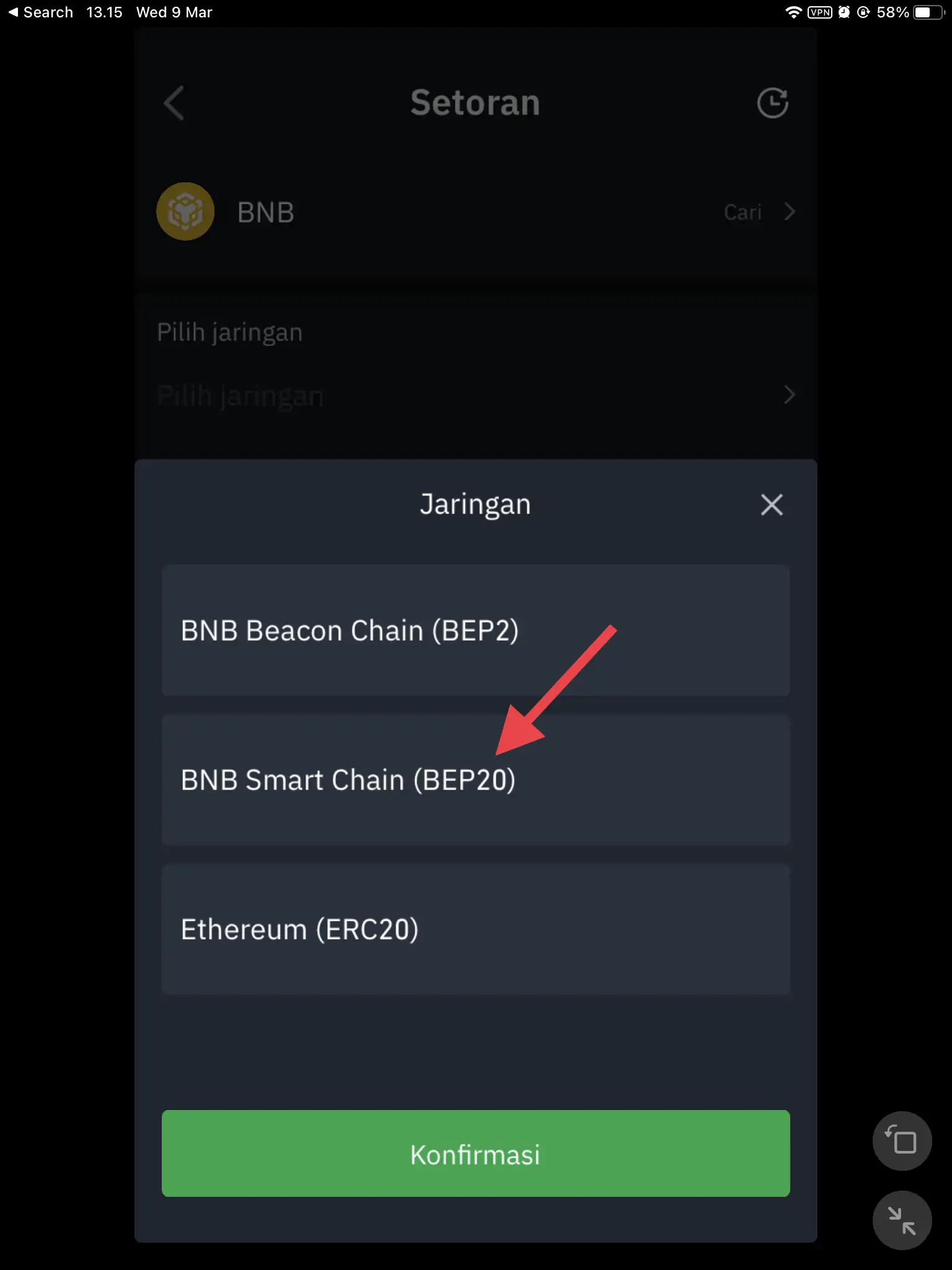 Cara Mengirim Cryptocurrency dari Trust Wallet ke Tokocrypto by Androbuntu 4