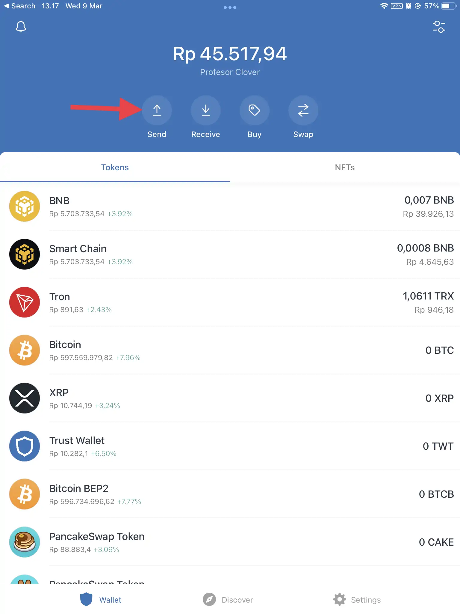 Cara Mengirim Cryptocurrency dari Trust Wallet ke Tokocrypto by Androbuntu 6