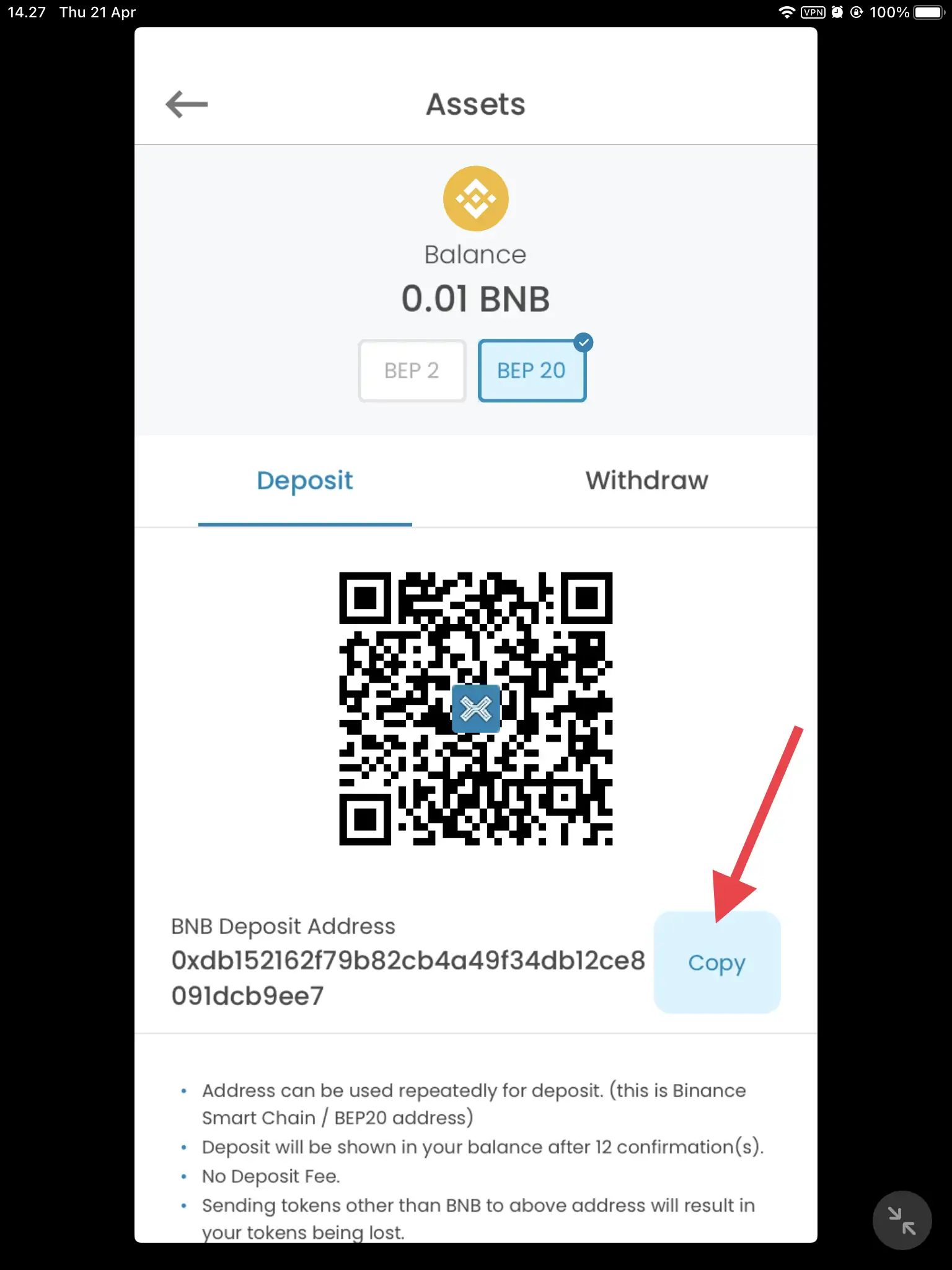 Cara Mengirim Koin dari Trust Wallet ke Indodax by Androbuntu 4
