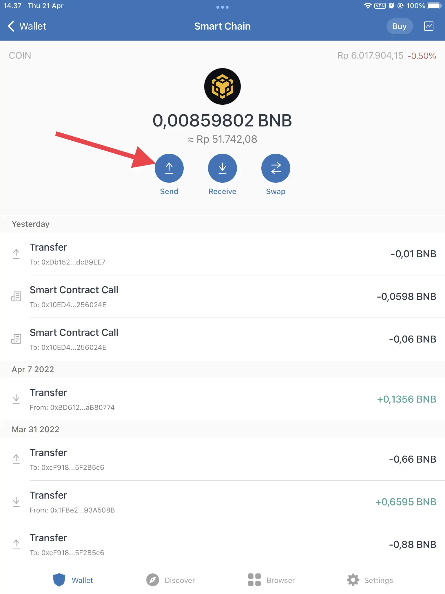 Cara Mengirim Koin dari Trust Wallet ke Indodax by Androbuntu 7