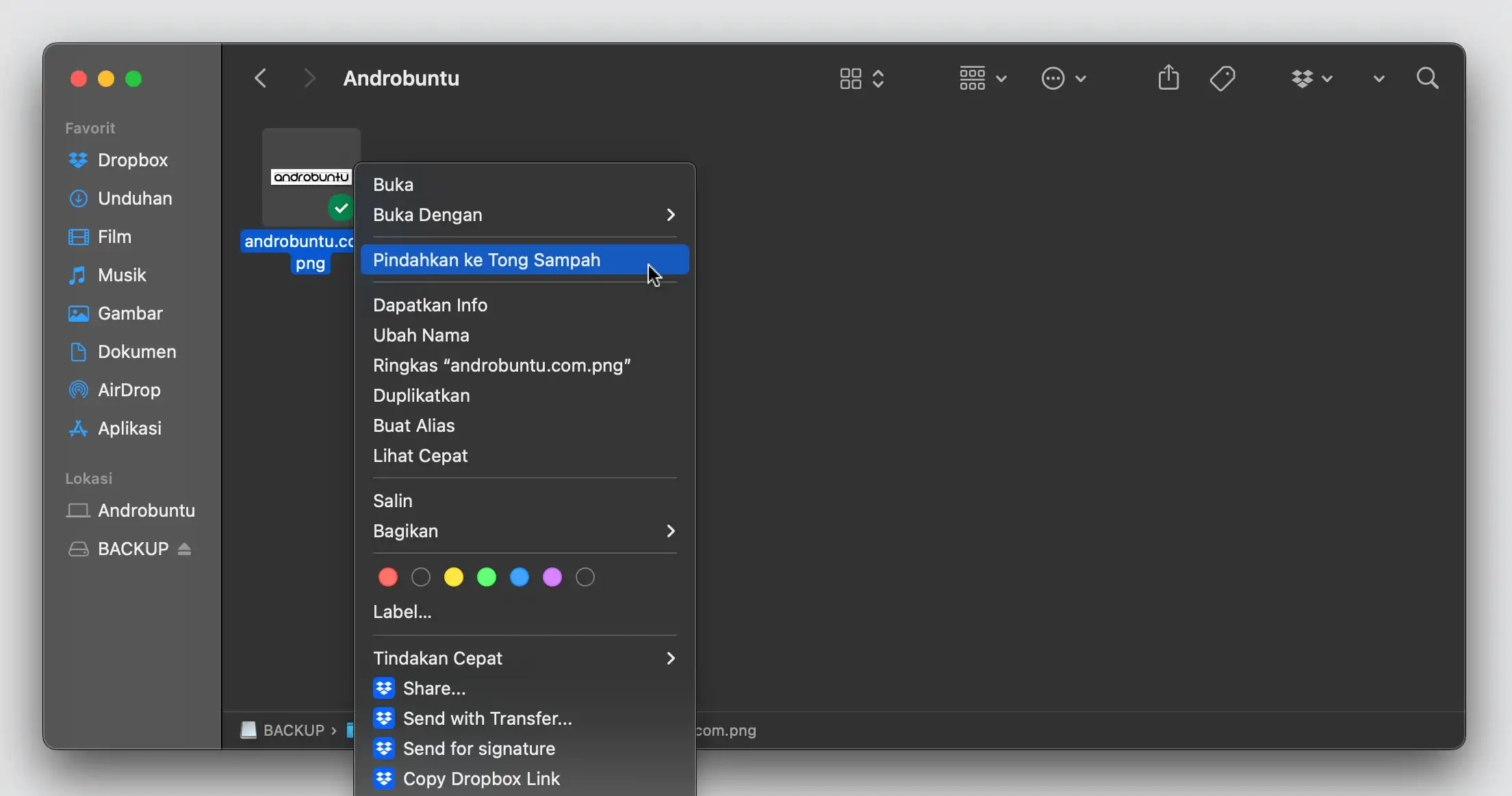 Cara Menghapus File di Macbook Melalui Finder by Androbuntu 3