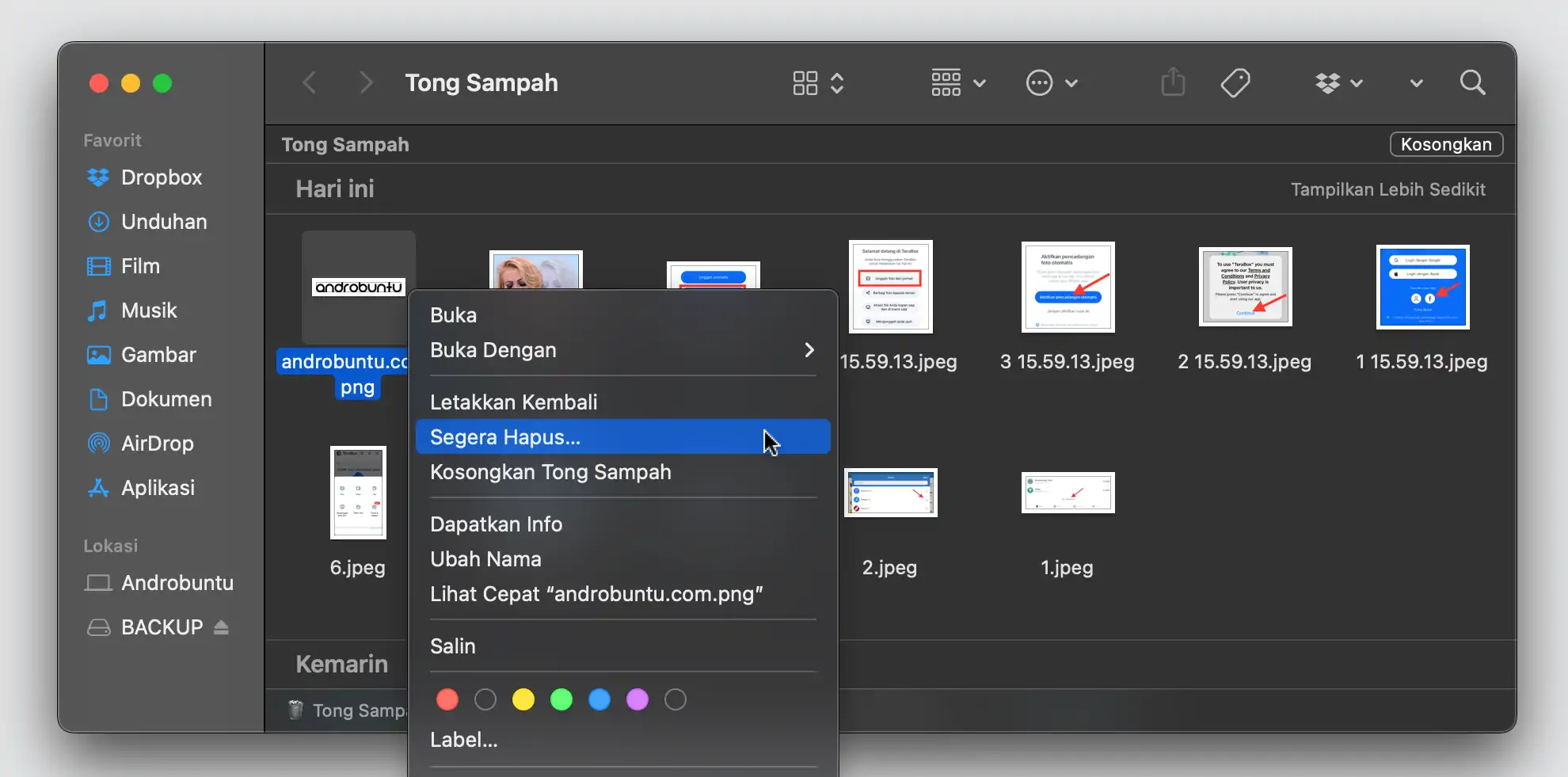 Cara Menghapus File di Macbook Melalui Finder by Androbuntu 5