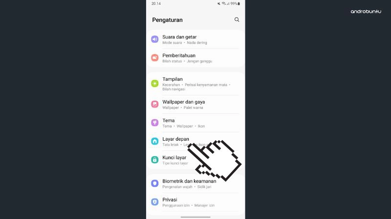 Cara Memperbesar atau Memperkecil Ikon Aplikasi Android di HP Samsung by Androbuntu 1