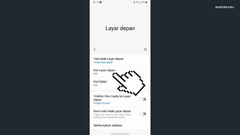 Cara Memperbesar atau Memperkecil Ikon Aplikasi Android di HP Samsung by Androbuntu 2