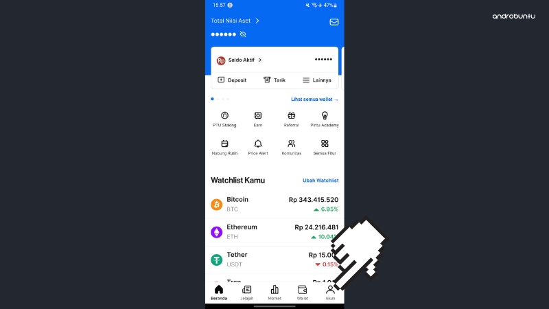 Cara Menambahkan Rekening Bank di Aplikasi Pintu by Androbuntu 1