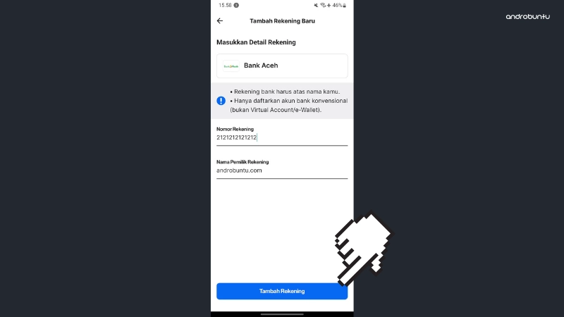 Cara Menambahkan Rekening Bank di Aplikasi Pintu by Androbuntu 5