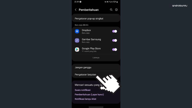 Cara Mengaktifkan Riwayat Notifikasi di HP Samsung by Androbuntu 2