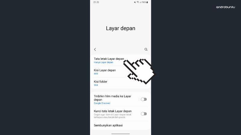 Cara Mengatur Tata Letak Layar Depan di HP Samsung by Androbuntu 2