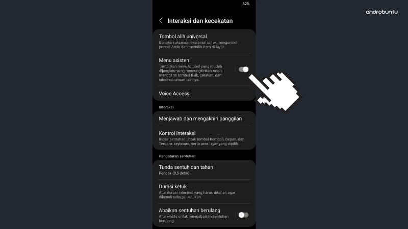 Cara Mengaktifkan Assistive Touch di HP Samsung by Androbuntu 3