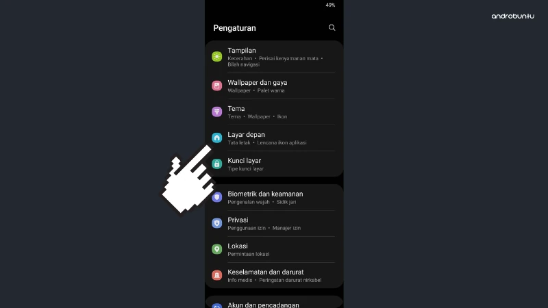 Cara Menyembunyikan Aplikasi di HP Samsung by Androbuntu 1
