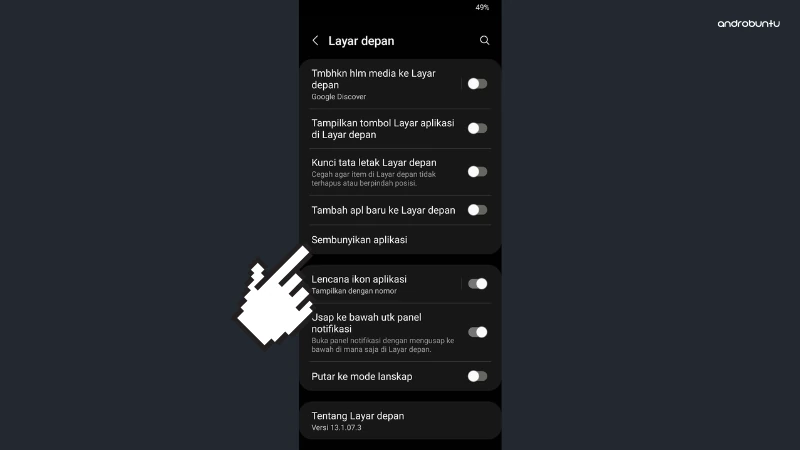 Cara Menyembunyikan Aplikasi di HP Samsung by Androbuntu 2