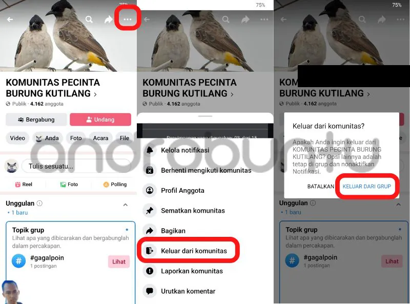 Cara Keluar Grup Facebook by Androbuntu 2
