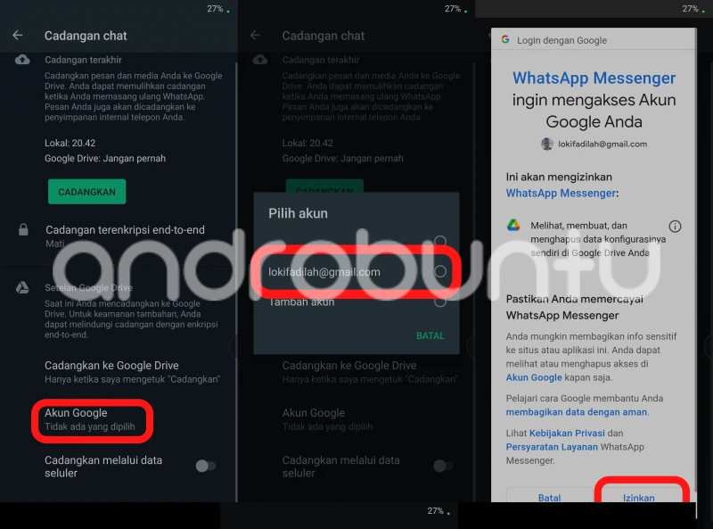 Cara Mencadangkan WhatsApp ke Google Drive by Androbuntu 2