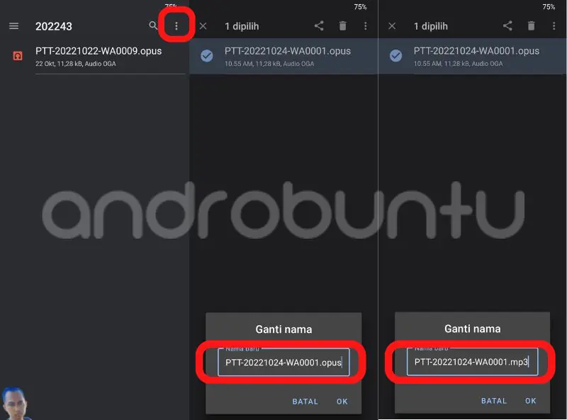 Cara Mengubah Voice Notes WhatsApp Menjadi MP3 by Androbuntu 2