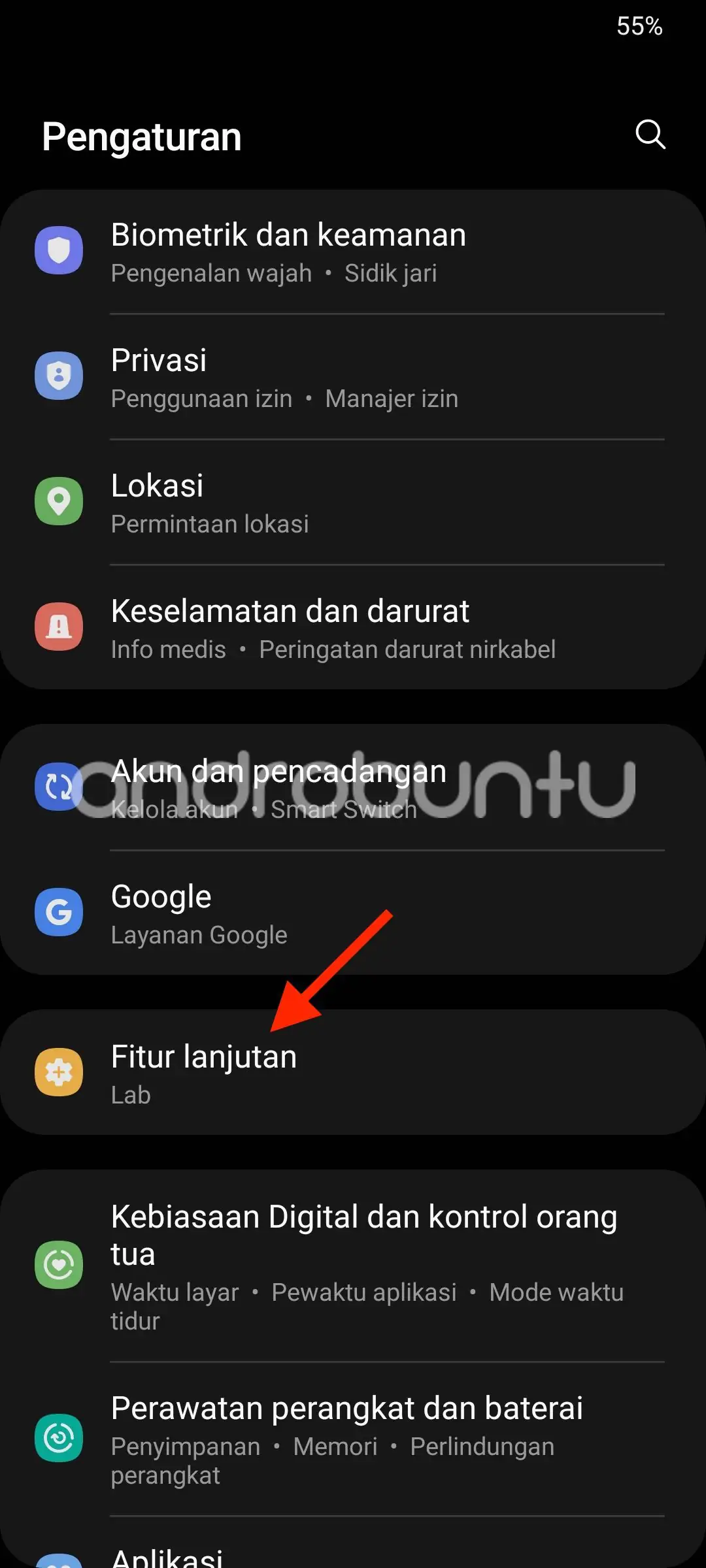 Cara Mengaktifkan Ketuk 2x untuk Menghidupkan Layar di HP Samsung by Androbuntu 1