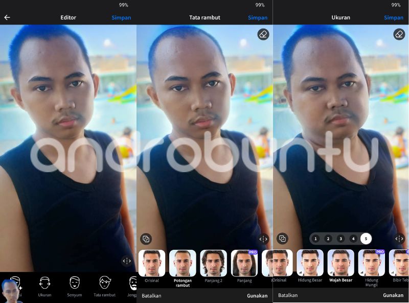 Fitur FaceApp by Androbuntu
