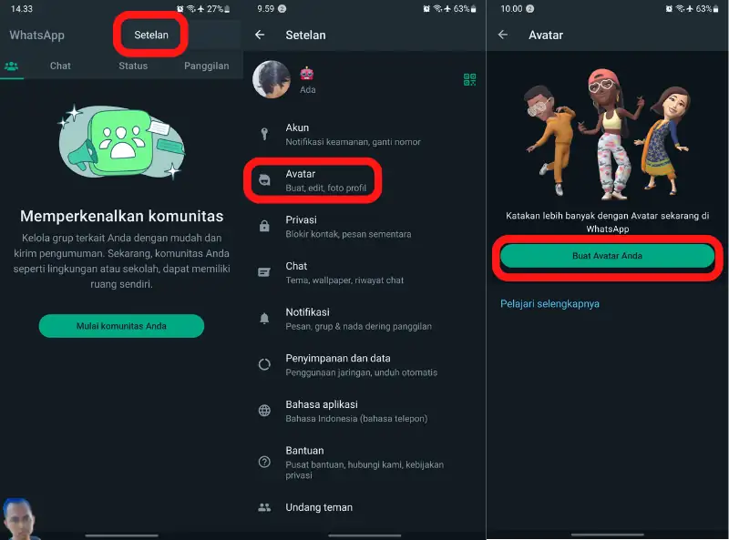Cara Membuat Avatar di WhatsApp by Androbuntu 1