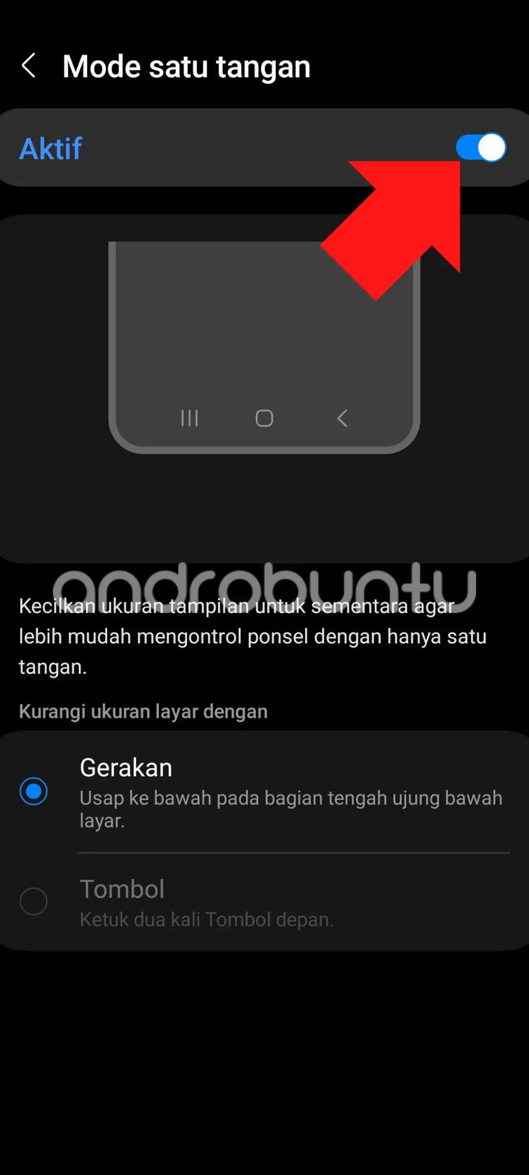 Cara Mengaktifkan Mode Satu Tangan di HP Samsung by Androbuntu 3