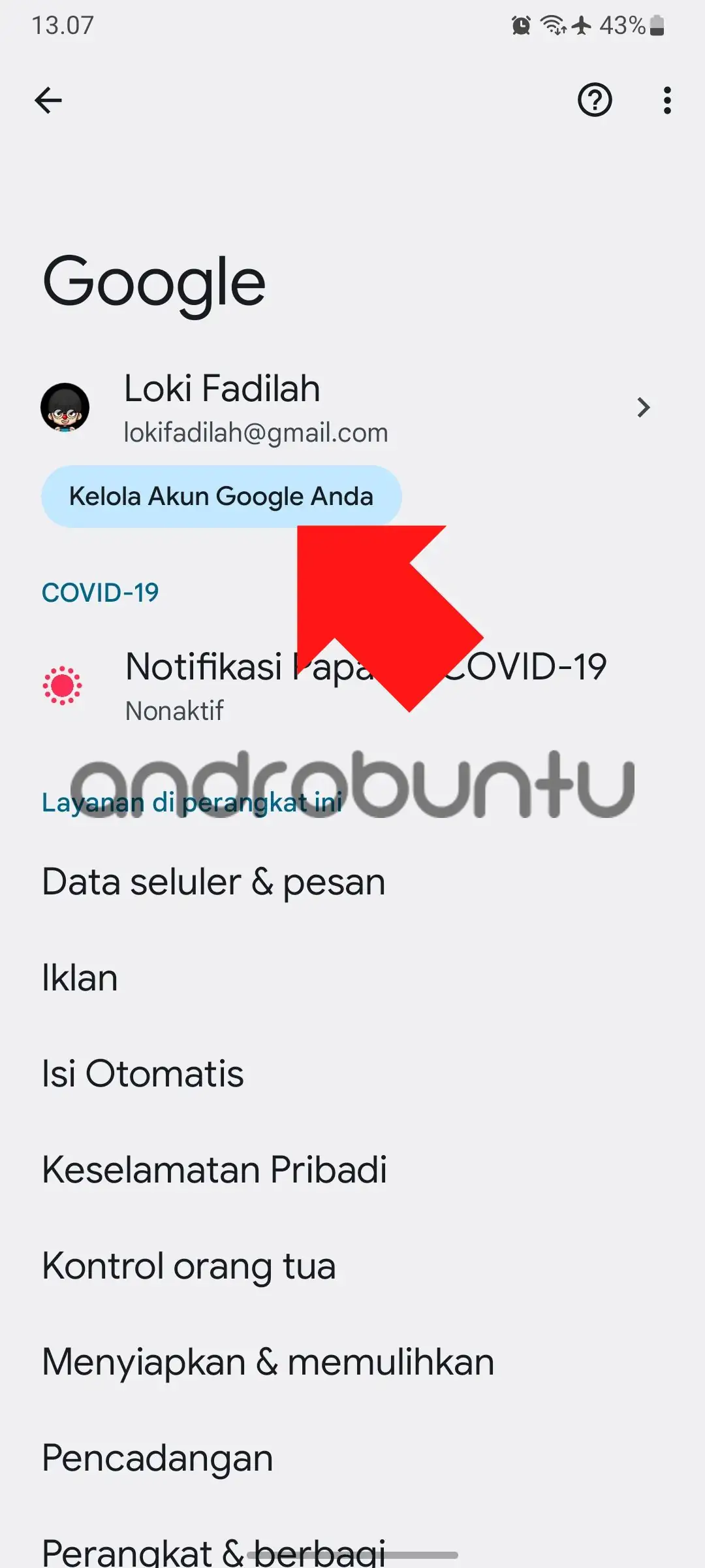 Cara Mengganti Nomor HP di Akun Google by Androbuntu 2
