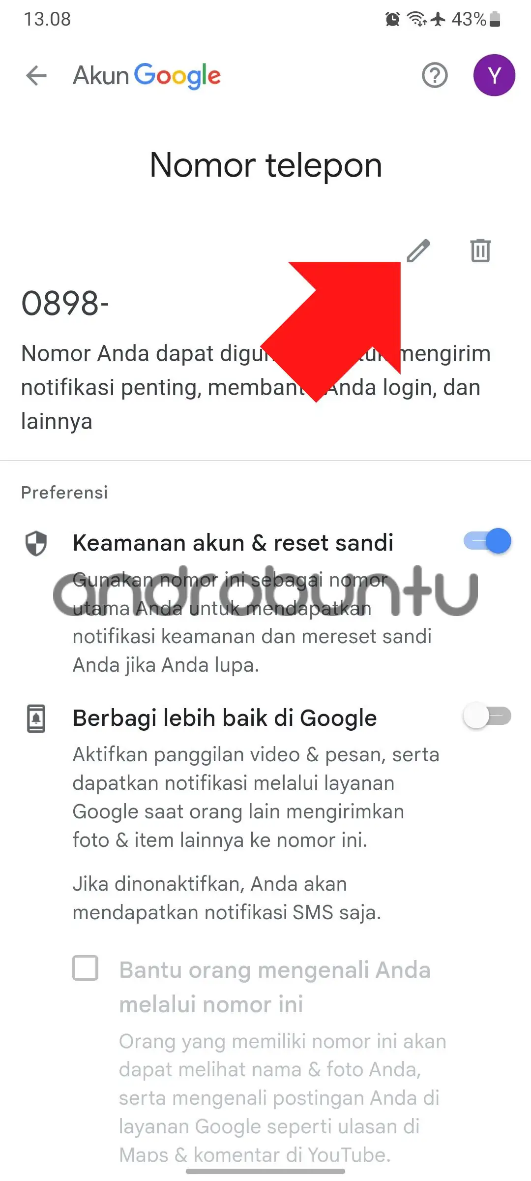 Cara Mengganti Nomor HP di Akun Google by Androbuntu 5