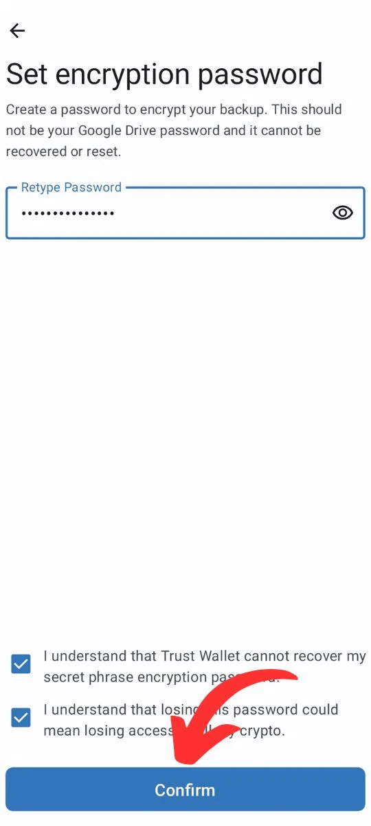 Cara Backup Trust Wallet ke Google Drive 5
