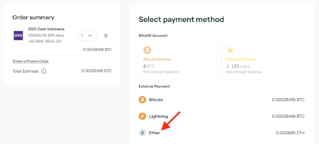 Cara Mengubah Ethereum Menjadi Saldo OVO 4