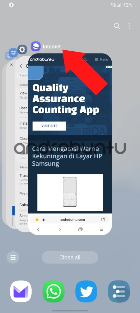 Cara Menyematkan Aplikasi di HP Samsung 4