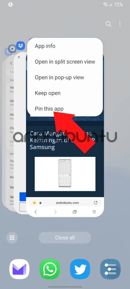 Cara Menyematkan Aplikasi di HP Samsung 5