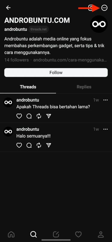 Cara Blokir Orang di Aplikasi Threads 2