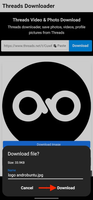 Cara Download Foto dan Video Threads 5