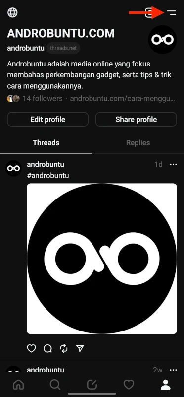 Cara Mengganti Bahasa Aplikasi Threads 1