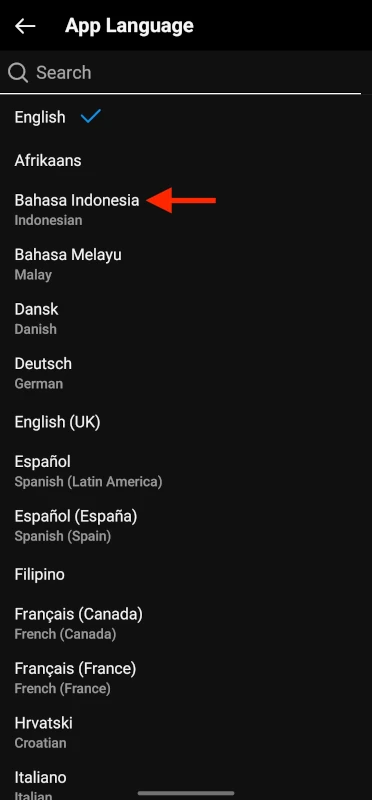 Cara Mengganti Bahasa Aplikasi Threads 3