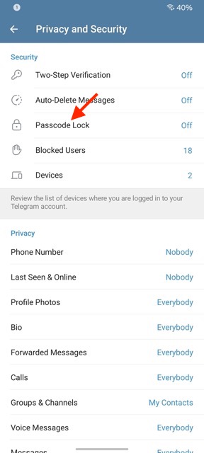 Cara Mengunci Telegram c