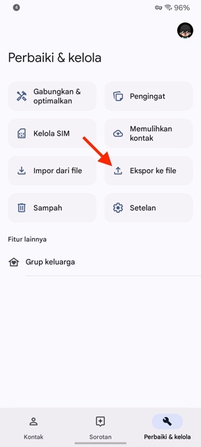 Cara Backup Kontak Android 2