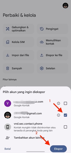 Cara Backup Kontak Android 3