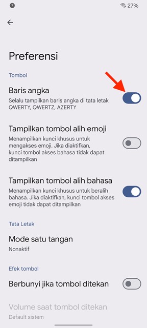 Cara Menampilkan Angka Gboard 2