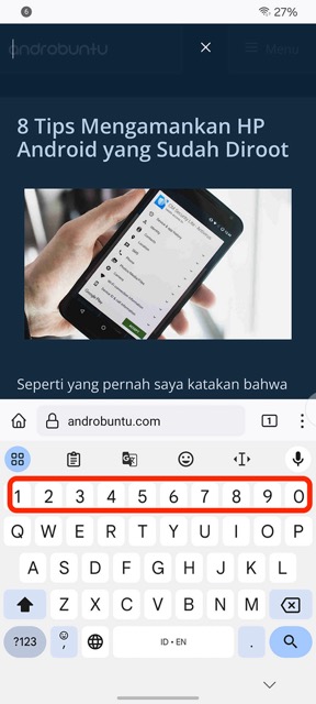 Cara Menampilkan Angka Gboard 3