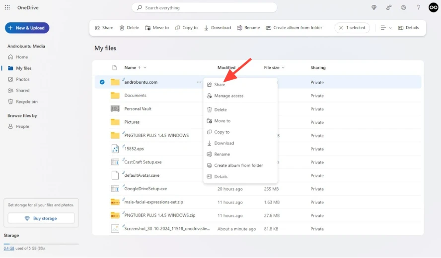 Cara Membuat Folder OneDrive 1
