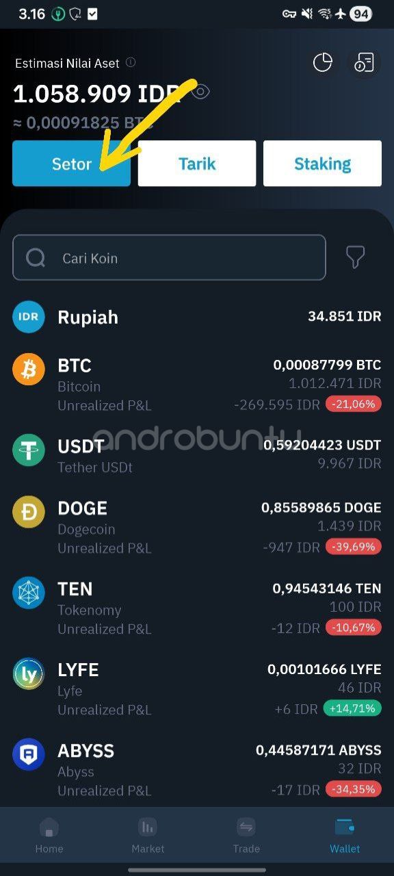 Deposit rupiah Indodax 2