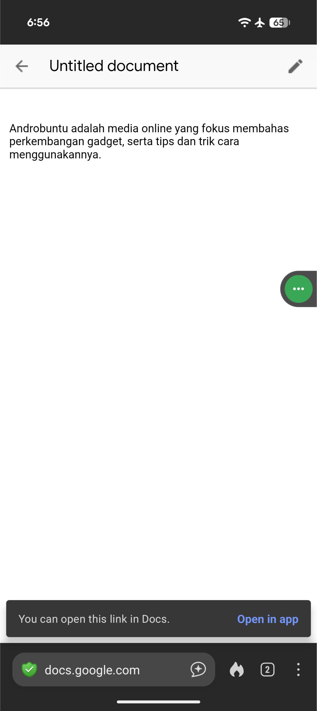 Google Docs dapat diakses semua orang 10