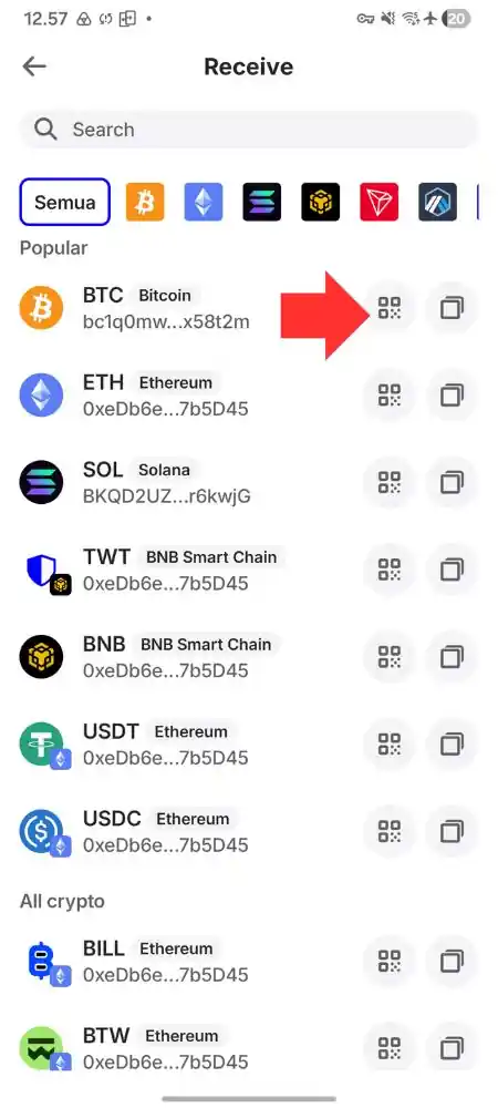 Cara Melihat Alamat Dompet di Trust Wallet by Androbuntu 2