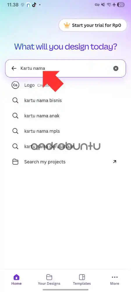 Cara Membuat Kartu Nama 1