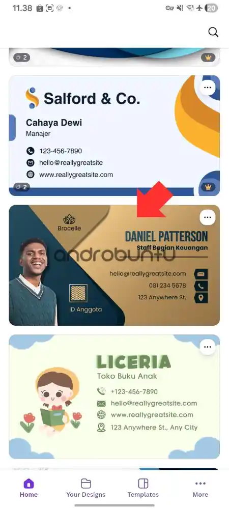 Cara Membuat Kartu Nama 2
