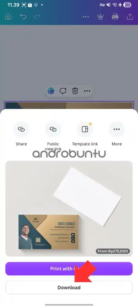 Cara Membuat Kartu Nama 4