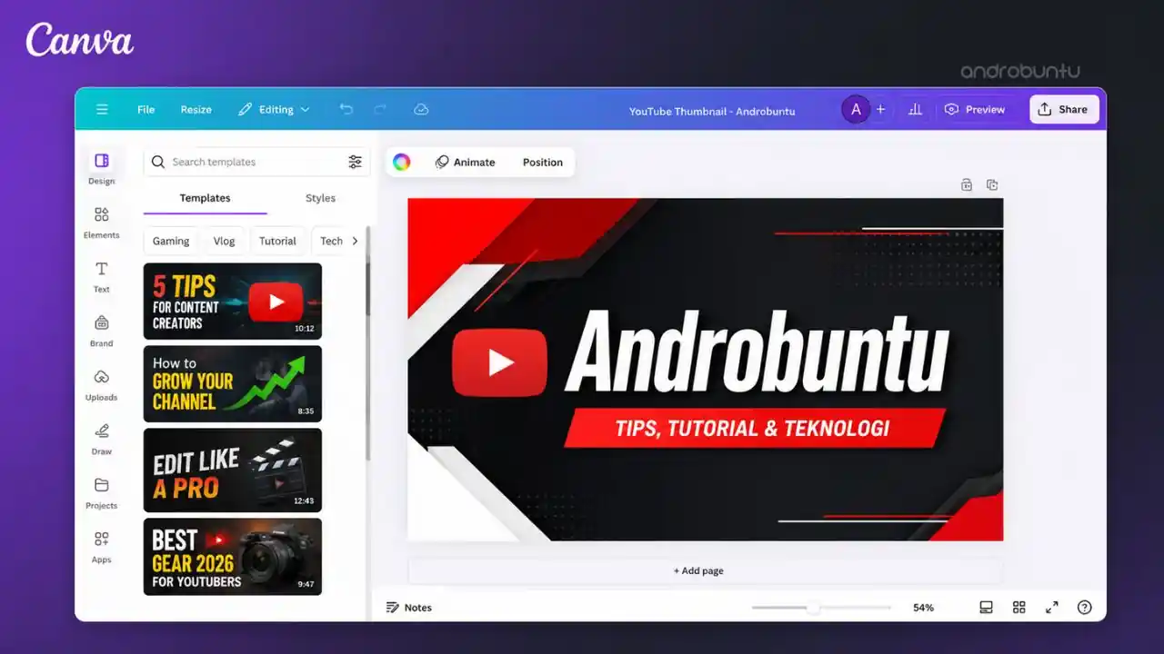 Panduan membuat thumbnail YouTube menggunakan Canva (bisa pakai HP)