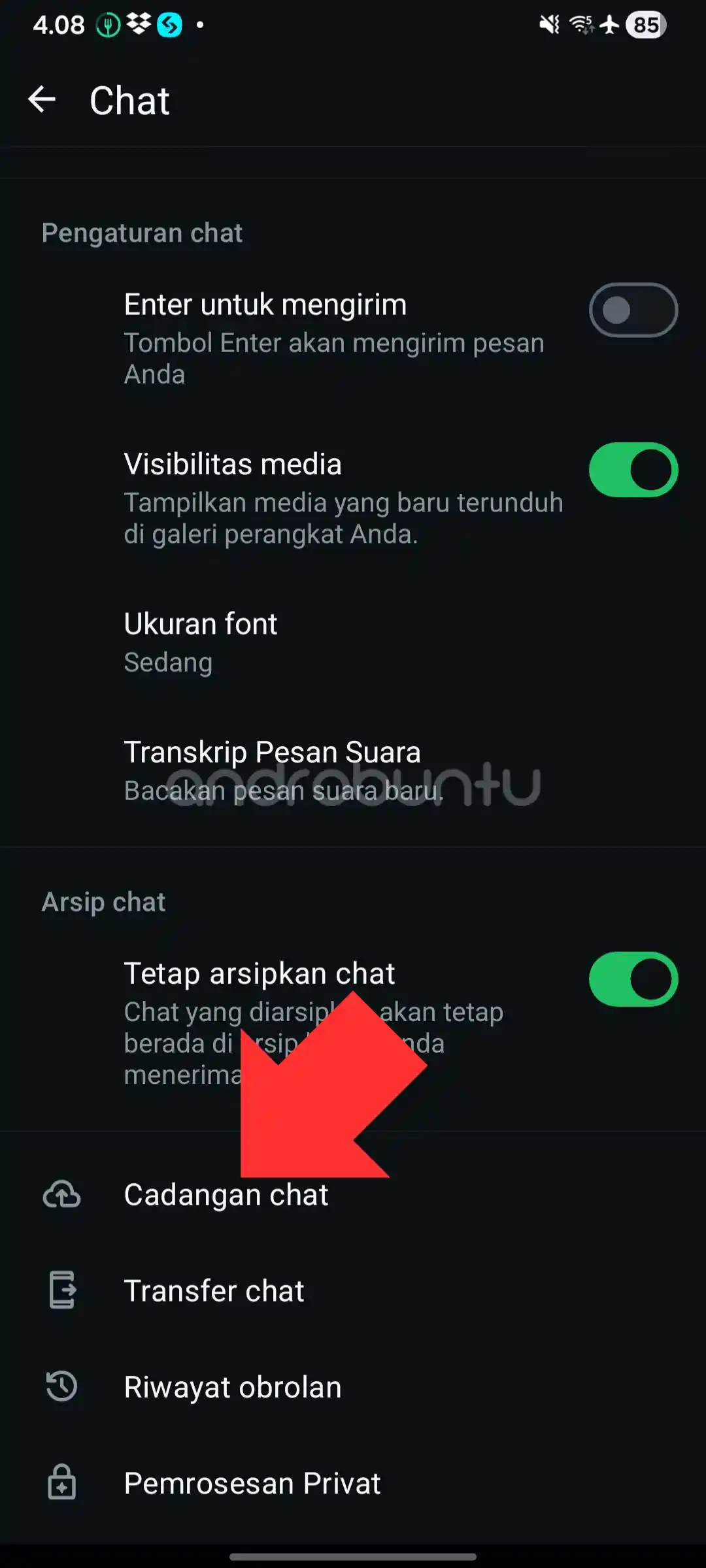 Cara backup WhatsApp 3
