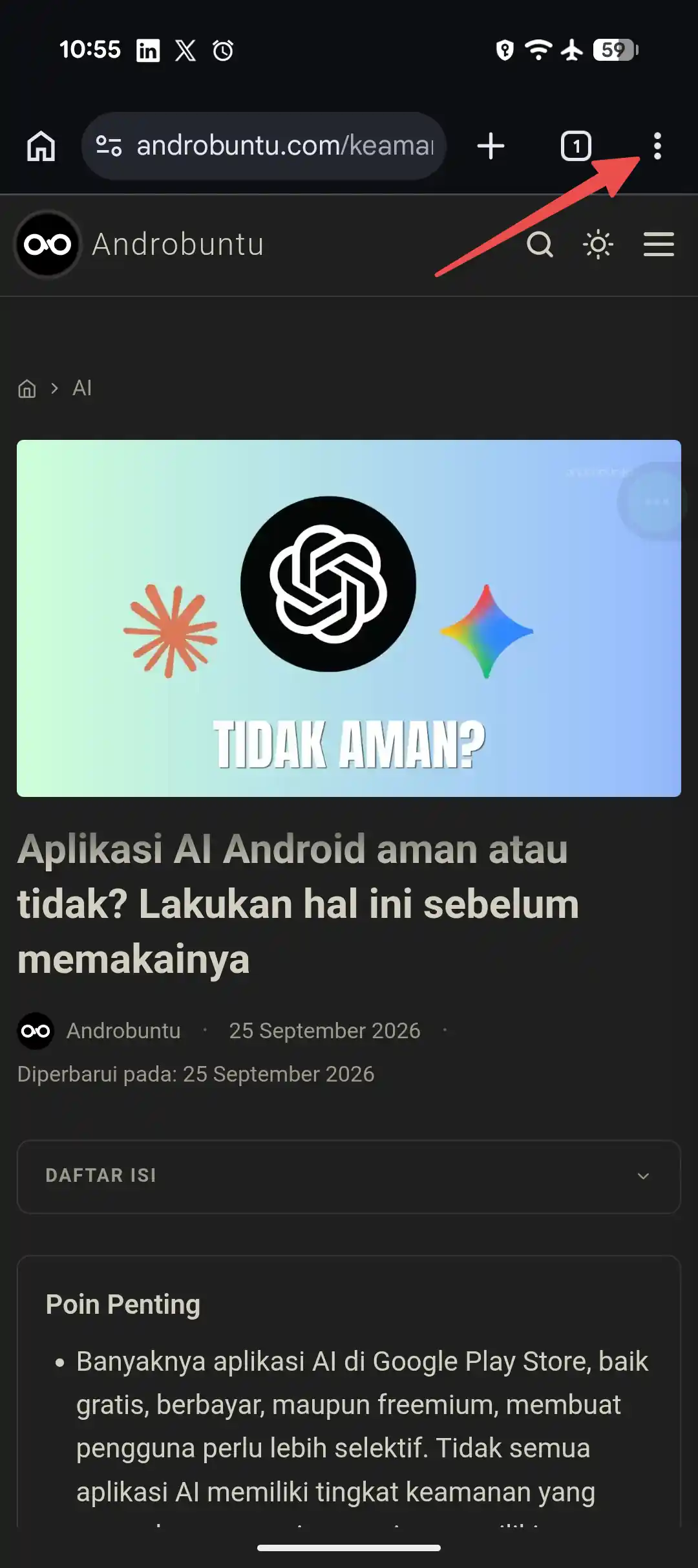 Cara bookmark di Google Chrome