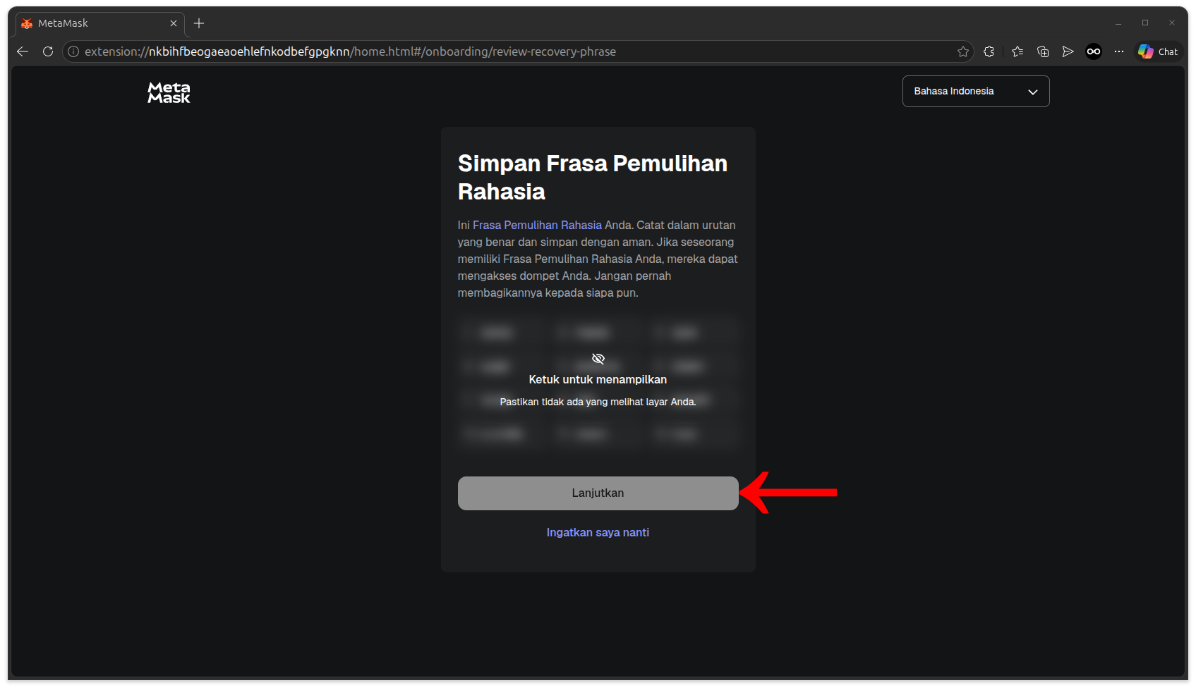Cara buat wallet MetaMask
